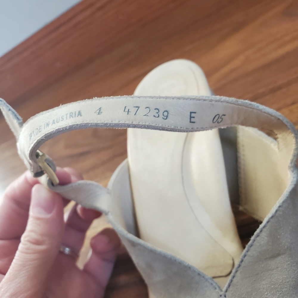 Paul Green Remy Suede Cross Strap with Buckle Block Heel - Picture 4 of 8